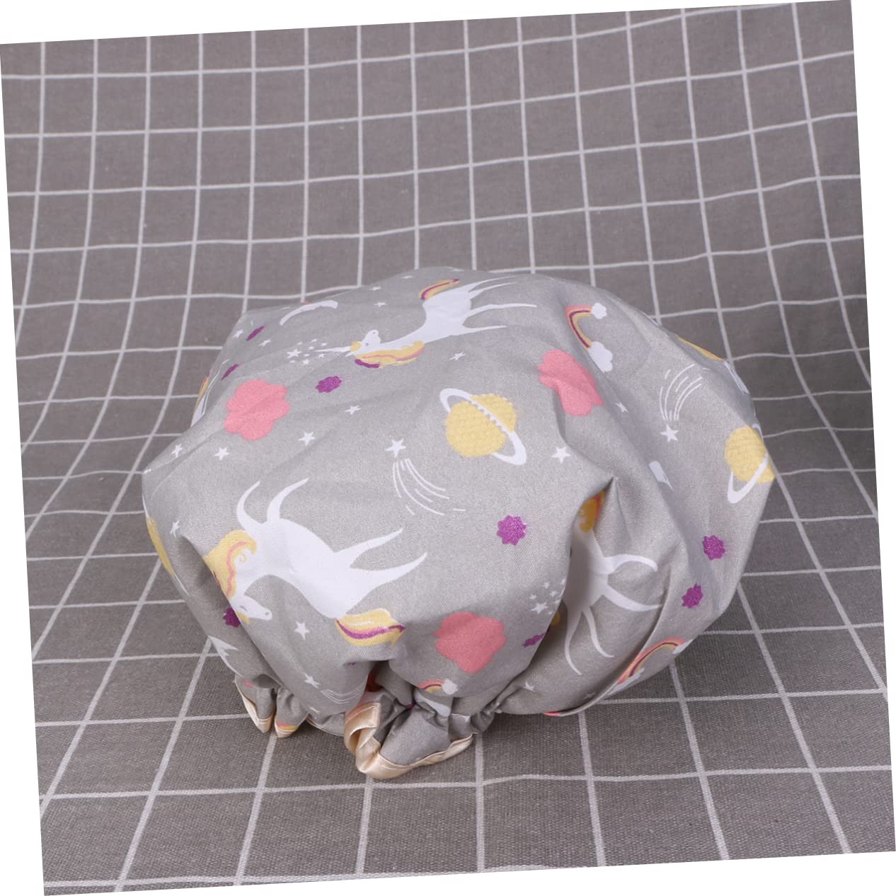 Amosfun 12stücke Teiliges Duschhaube Für Damen Cartoon-einhorn Doppellagig Elastisch Für Bad Spa Und Reisen Grün Rosa Schwarz