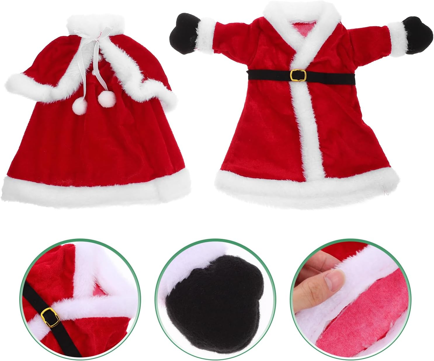 Santa Dress Wine Bottle Cover: 2pcs Red Christmas Wine Bottle Decor for New Year Christmas Holiday Party Dining Table Decorations