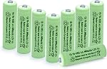 AA Ni-MH 600mAh 1.2V Rechargable Solar Light Batteries for Outdoor Solar Lamps Garden Lights Remotes Mice(8Pcs)