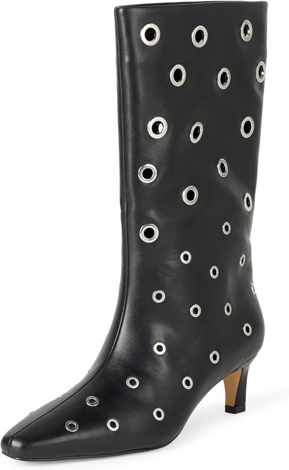 The Drop Women's Serena Midi Boot Classic 7 Black Grommets