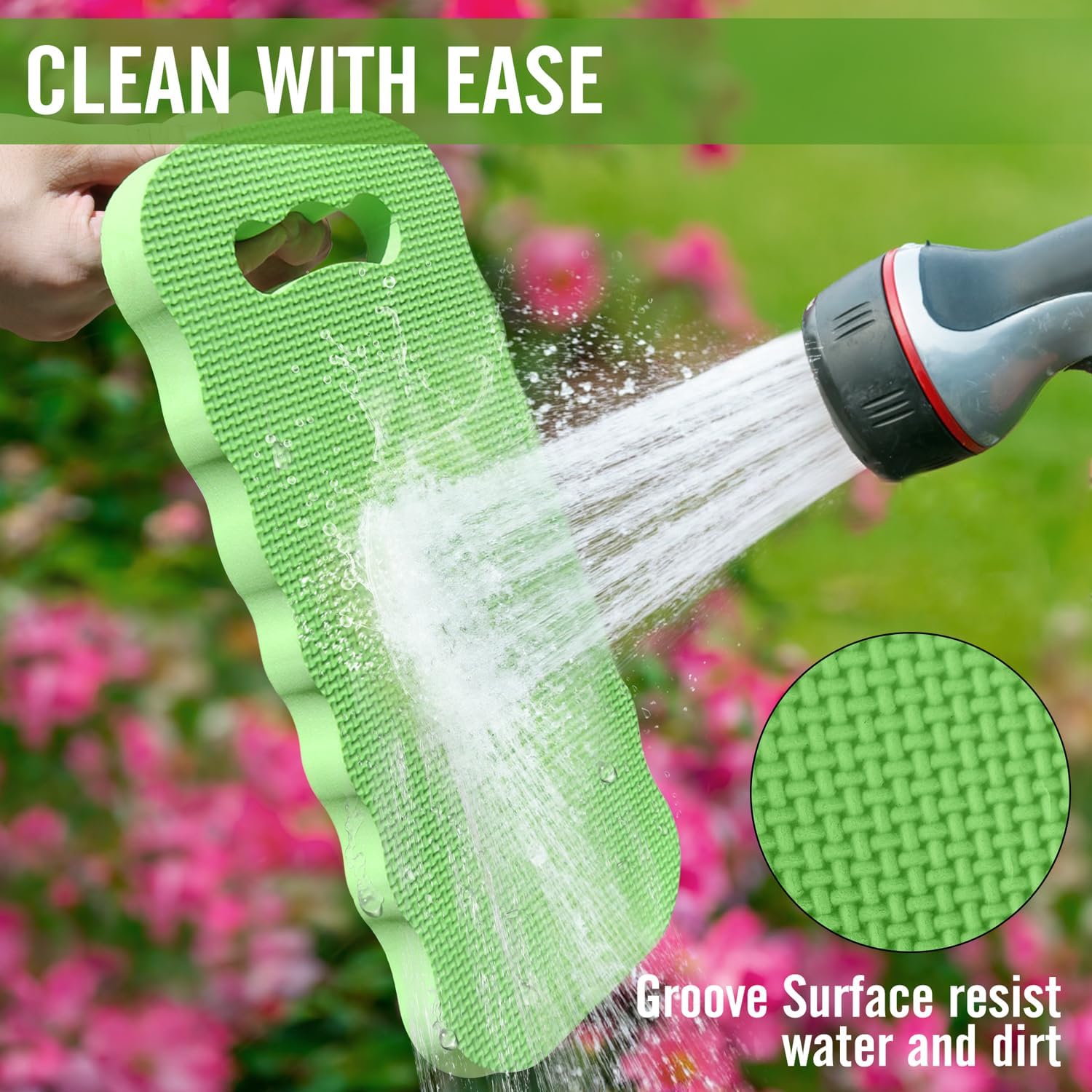 Thick Kneeling Pad 2 Pack, Waterproof, Comfortable Garden Kneeling Pads Stain Resistant, Multi-Functional Kneeler Pad for Gardening, Baby Bath, Yoga, Praying and Exercise (Green) - Image 2