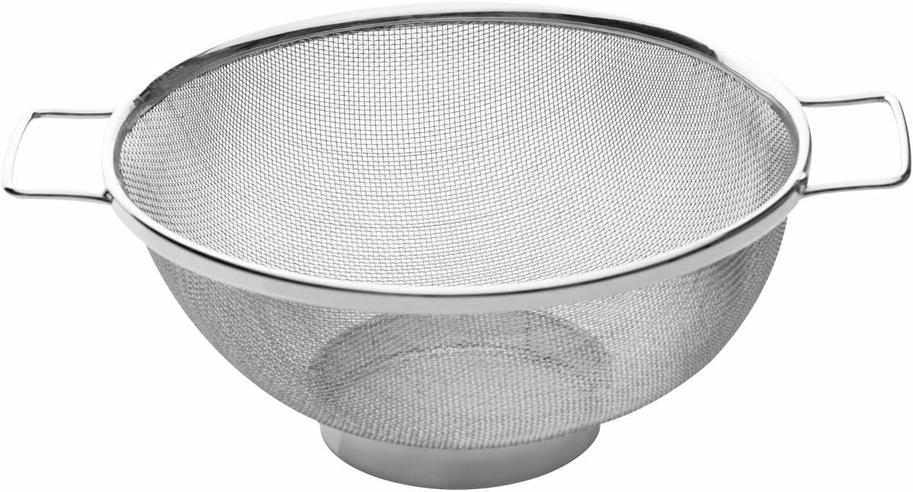 SignoraWare Kitchen Tools Food Grade Colander/Fruit/Vegetable/Rice/Pasta Multipurpose Straining Basket with Heavy Gauge(3 mm) Wire Handle and Stainless Steel Single MESH No. 10 (Dia 26 cm)
