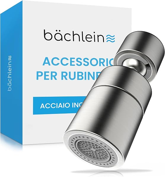 Bächlein Rompigetto universale per rubinetti da cucina, con due tipi di getti, girevole, cromato - 3