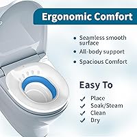 Vista 3 de Baños de Asiento para Asiento de Inodoro, Hemorroides y Cuidado Posparto - Asiento de Vapor Yoni - Mujeres Embarazadas y Cuidado Perineal, Kit