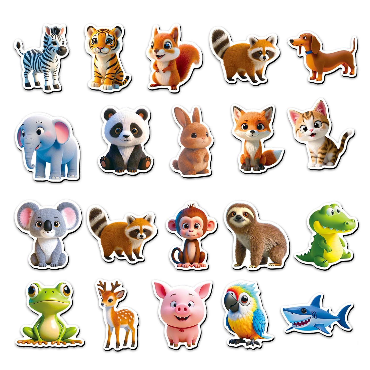 Fridge Magnets for Kids, 20 PCS 3D Magnetic Animals for Toddlers, Cute Cartoon Farm Animals Magnets for Fridge, Cute Magnet for Early Learning and Fine Motor Skills Development