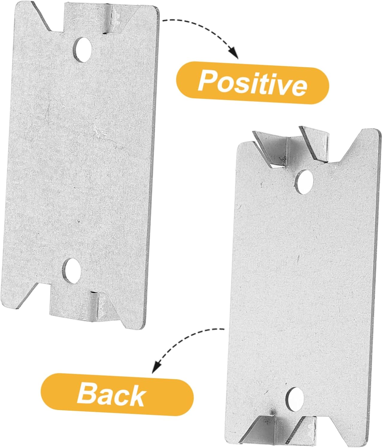 Homoyoyo 50pcs Heavy-Duty Nail Guards for Cable and Wire Protection Metal Cable Protect Plates for Secure Installation of Electric and Pipes Compatible with Wood Studs