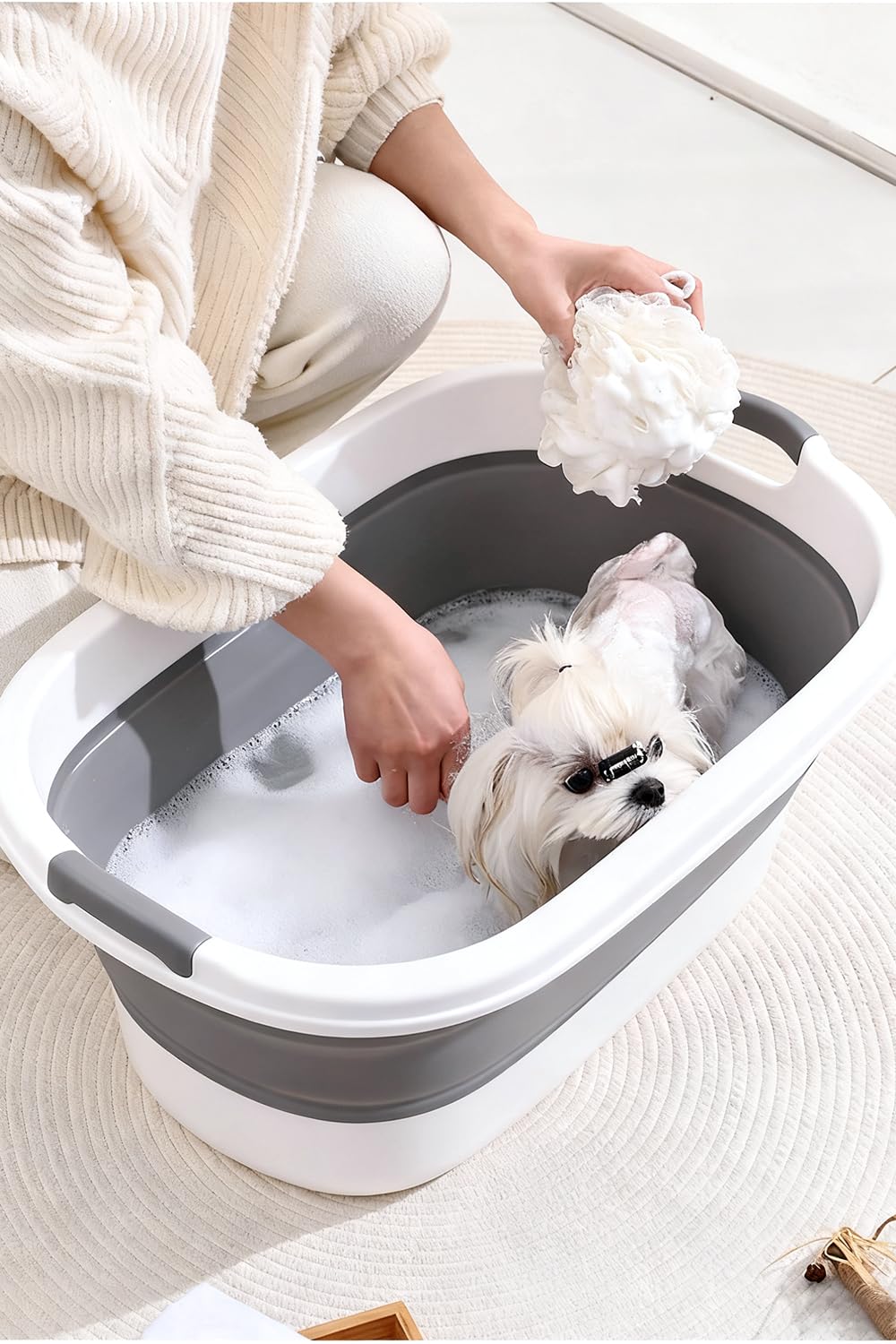 Amazon.co.jp: YUCHONG 折りたたみ式 ペットバスタブ 犬猫兼用浴槽