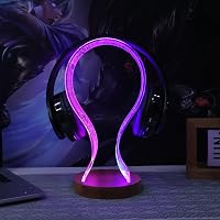 YuanDian Fa Fejhallgató Tartó LED Éjszakai Fénnyel Gamer Asztali Ajándék 4