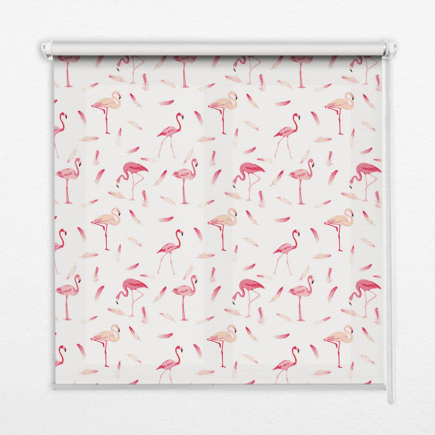 Store enrouleur sans perçage tamisant Tulup 50x50 cm à motifs plumes