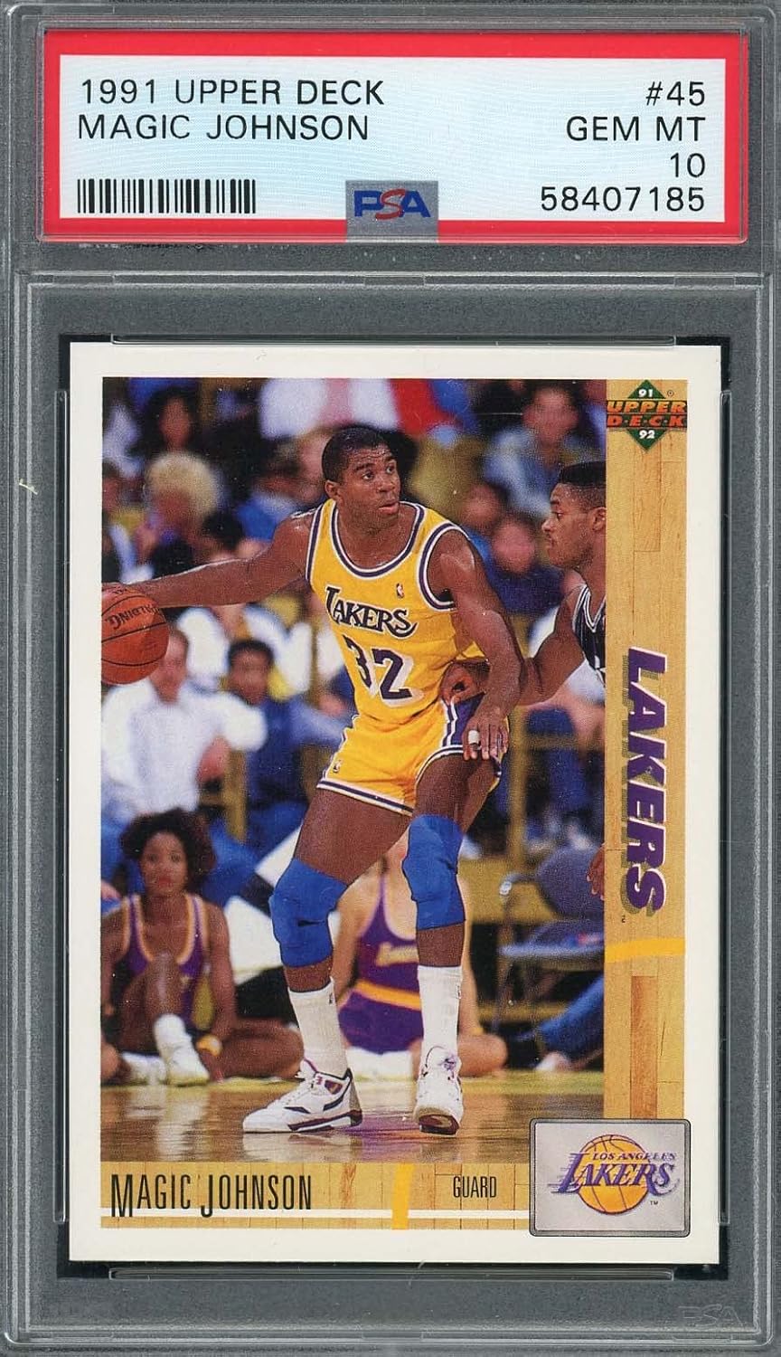 Magic Johnson 1991 Upper Deck Basketball Card #45 Graded PSA 10
