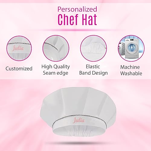 Miniatura 52 de Juego de delantal personalizado y sombrero de chef, bonito disfraz de chef para niños, delantales con bolsillos para cocinar, pintar, fiestas Negro