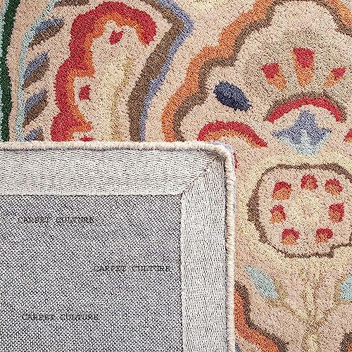 Image of Carpet Mahal Handmade Handwoven Tufted Made of 100% Soft Blended Wool Export Quality Carpets with 1 Inch Thickness (5x8 Feet) Color Multi