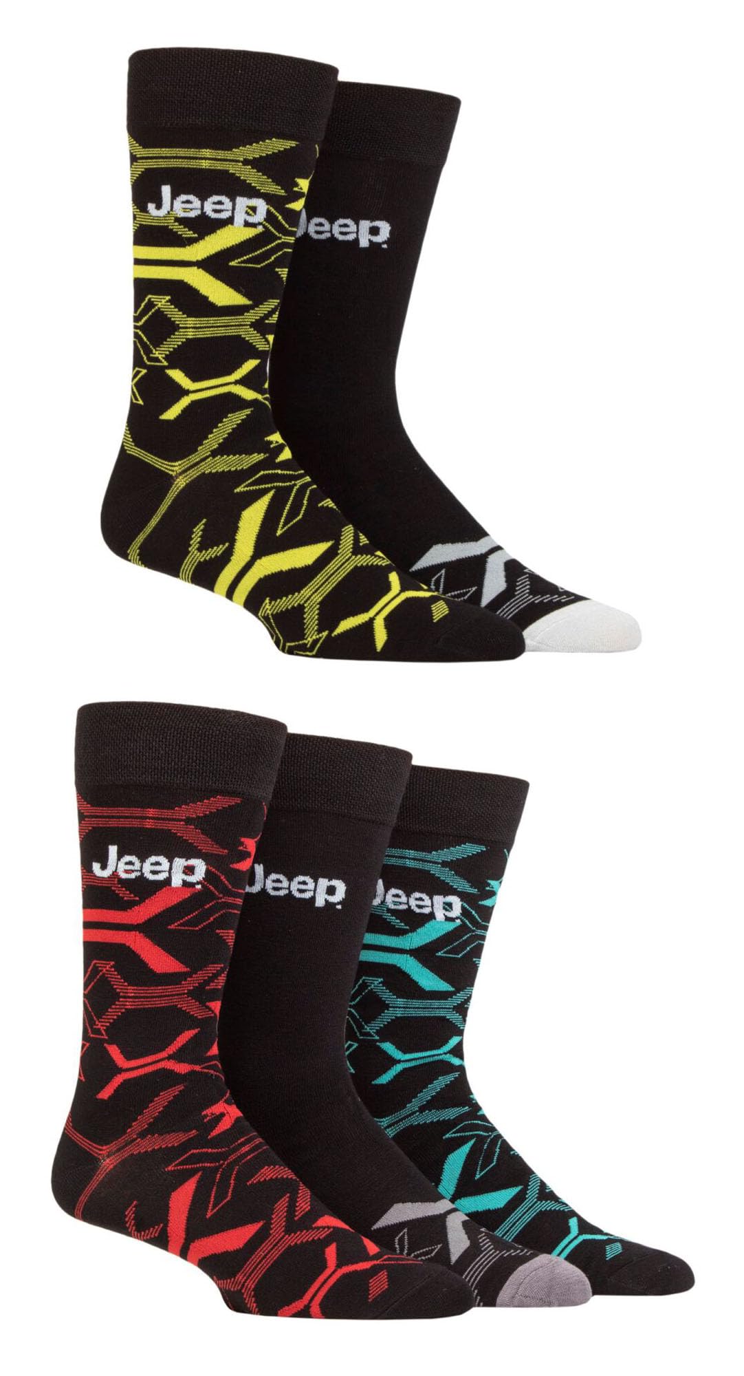 Jeep Men's Multi Bamboo Dress Socks 5 Pack Breathable Leisure Socks For Everyday Wear (6-11, )