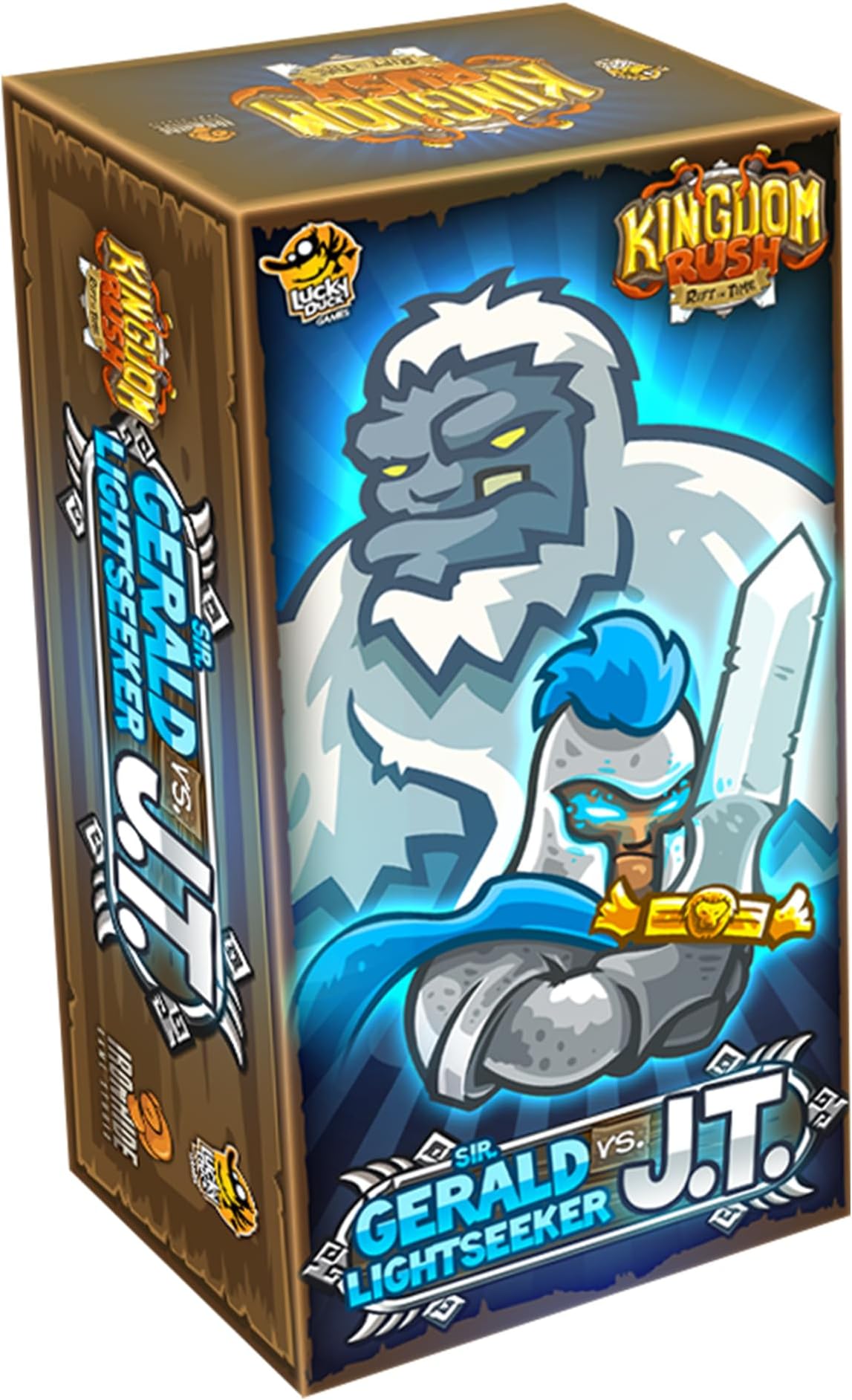 Kingdom Rush: Rift in Time - Sir Gerald Lightseeker vs J.T. Board Game Expansion - New Heroes, New Challenges! Strategy Game, Ages 12+, 1-4 Players, 60-90 Minute Playtime, Made by Lucky Duck Games