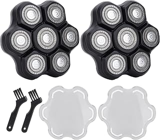 7 Blades Head Shaver Replacement Heads - Magnetic Shaver Replacement Heads - Universal Replacement Heads 2pcs