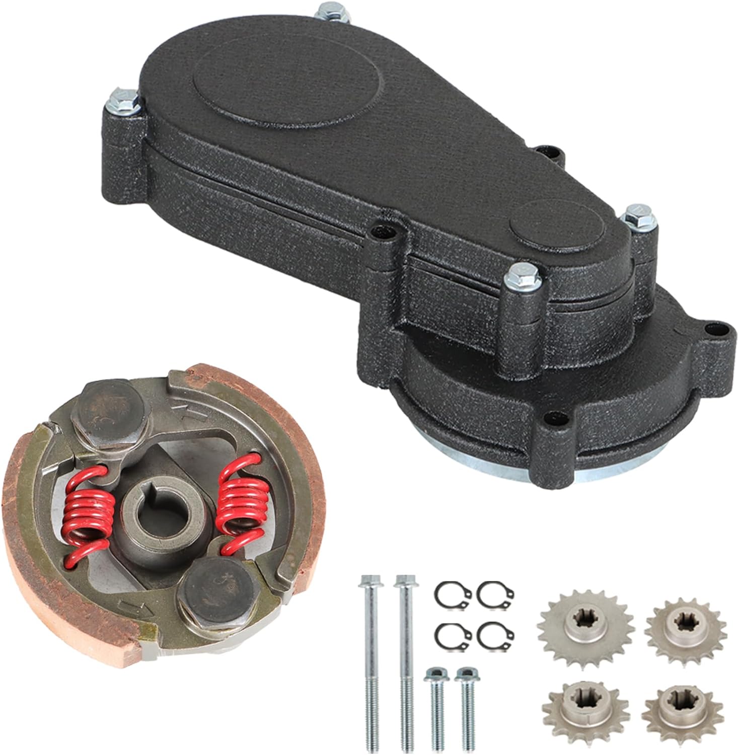 GXYWADY Transmission Gear Reduction Box Clutch Replacement for 2 stroke 47cc 49cc T8F 11T 13T 14T 17T 20T 116mm Black