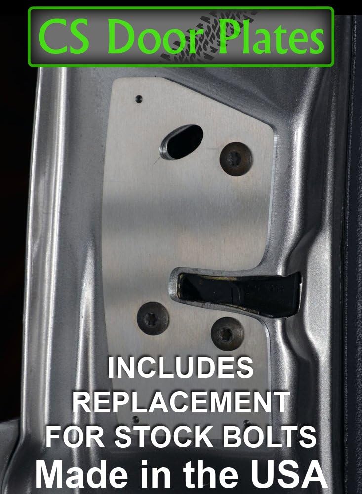 CS Works Door Latch Repair & Reinforcement Plate with replacement bolts fits Jeep Grand Cherokee (ZJ) 93-98 LEFT/DRIVER