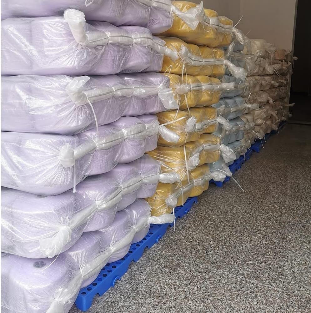 Plastic Pallet Plastic Pallets Lightweight Interlocking Moisture-Proof Floor Pallets for Garage Supermarket Warehouse, 1 Pack for Garage Storage Rooms(Blue-40x40x3cm)