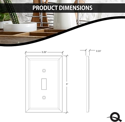 Miniatura 13 de Questech Cubiertas de tomacorrientes, placas de pared dúplex individuales, placas de interruptor de 1 banda, tamaño estándar, cubiertas de toma