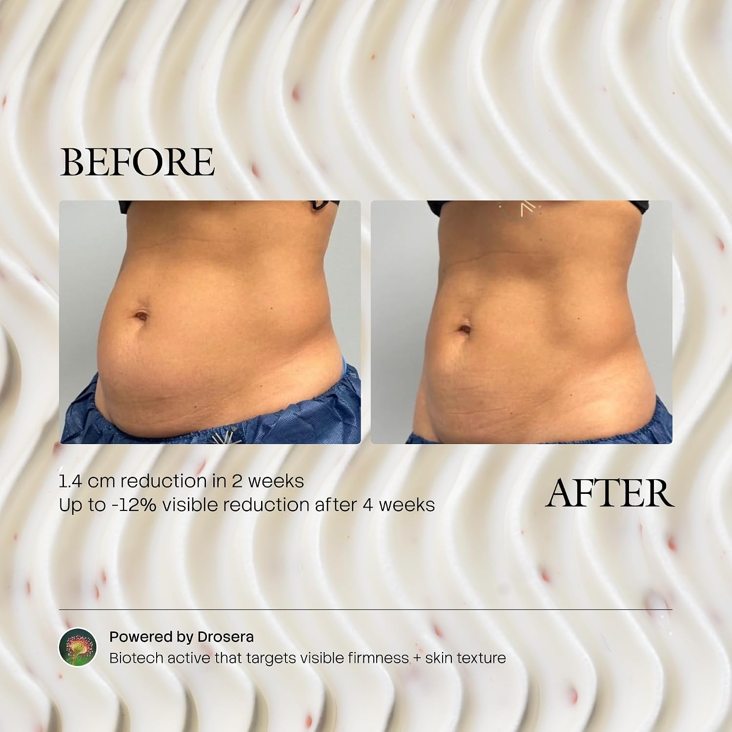Gente Beauty Belly Firm Overnight Treatment with Castor Oil, Vitamin E, Drosera and Brazilian Oils | Firms, Tightens and Hydrates Skin |