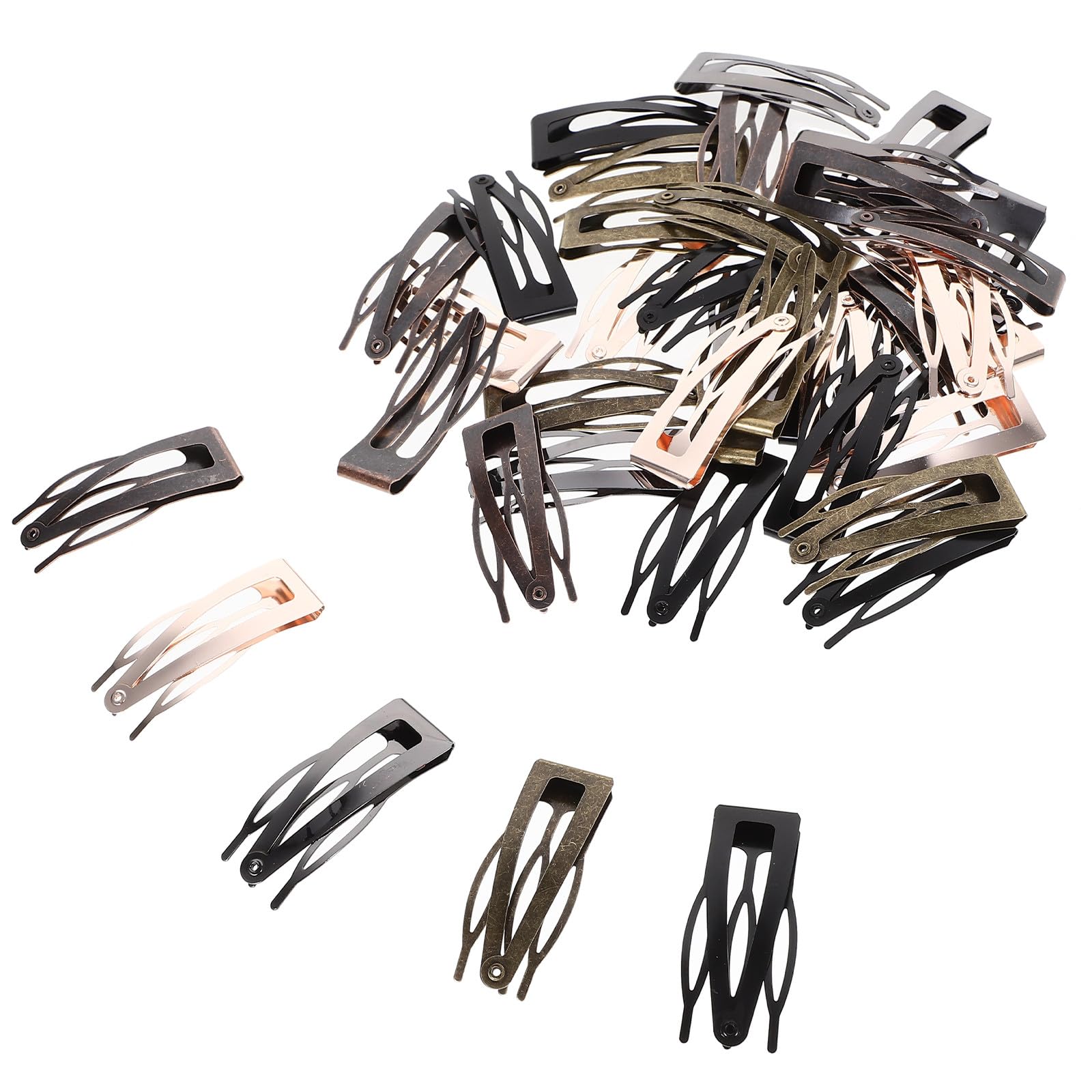 Haarspangen Metall 40 Stück mit Schnappverschluss für Damen und Mädchen Kleine Clips für Partys und Alltag Langlebiges Haarstyling Zubehör