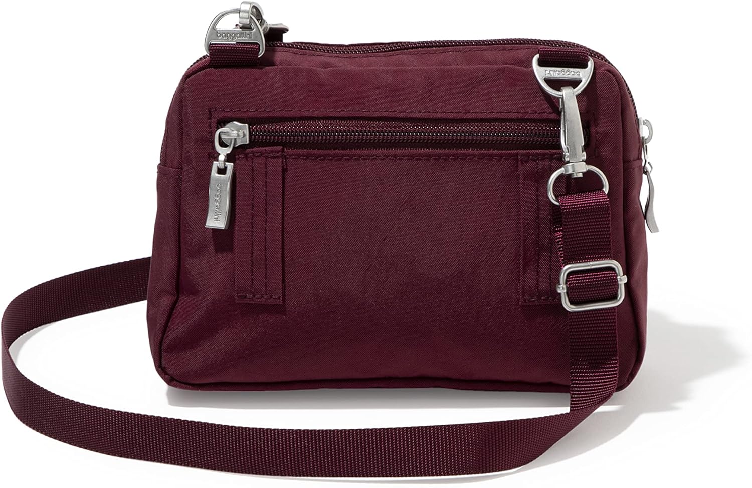 Baggallini Triple Zip Small Crossbody Bag for Women - 8x6 Lightweight Convertible Fanny Pack Belt Bag - Image 4