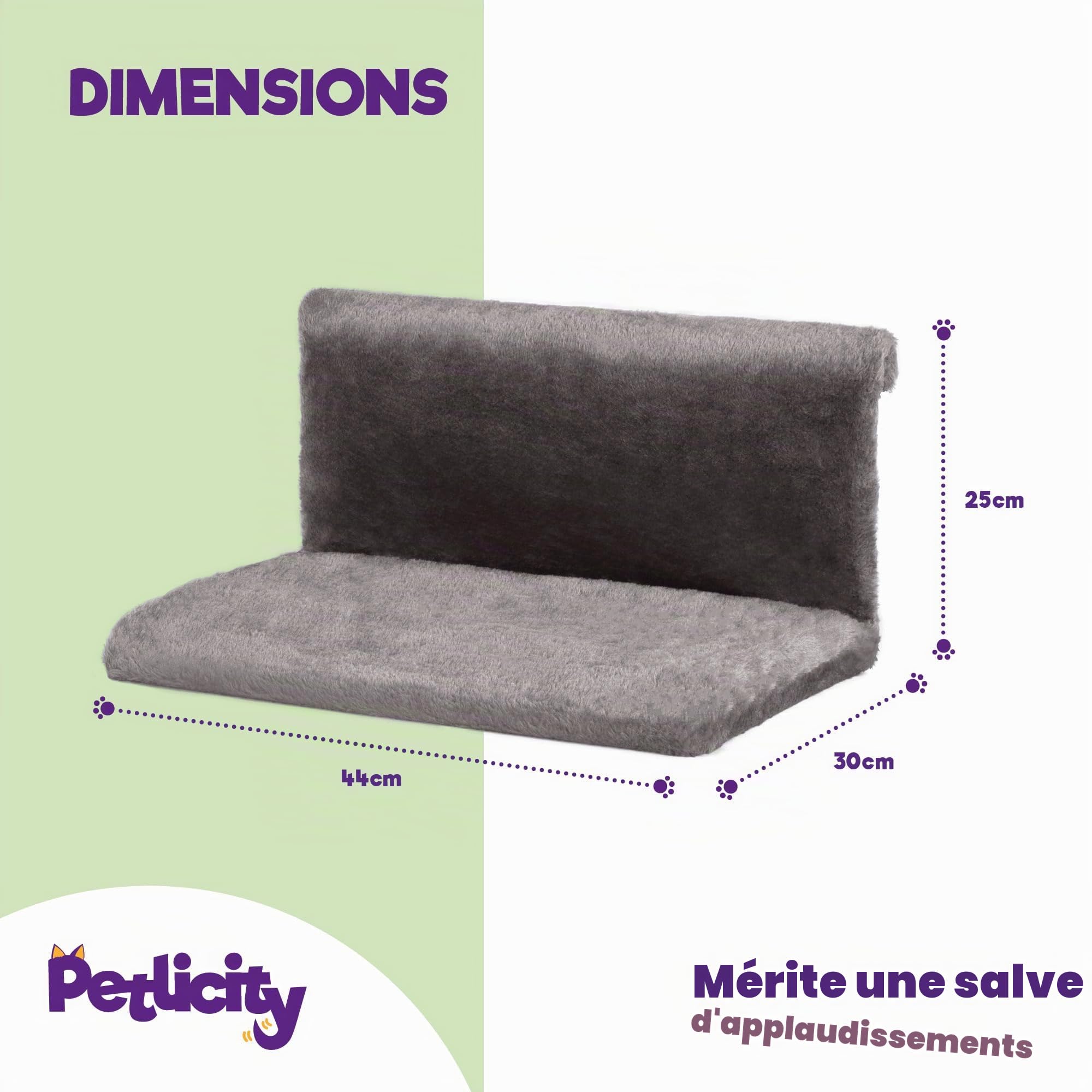 Petlicity® Lit de radiateur à suspendre pour chat et chien, chaud et confortable . Solide et durable. Avec housse lavable en machine et châssis pliable pour un rangement facile