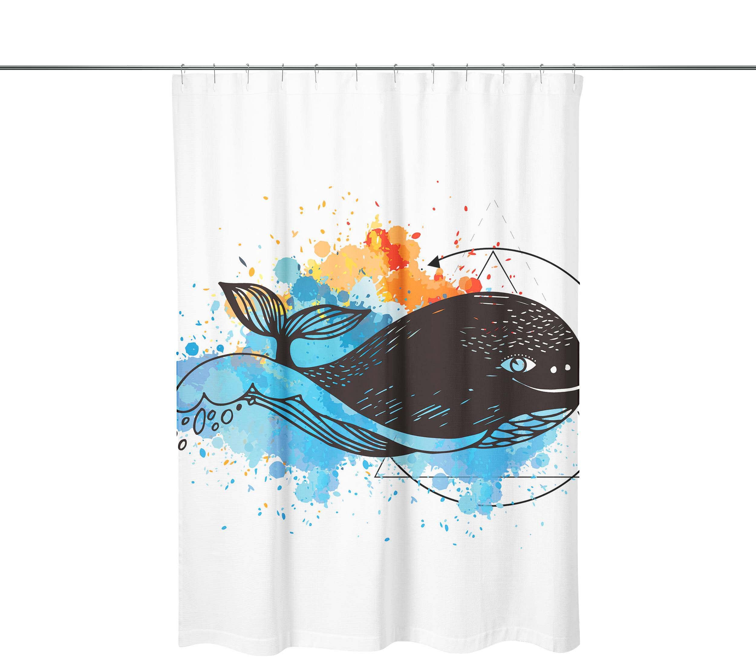 Bonamaison Shower Curtain, Polyester, Multicolor, 150x200