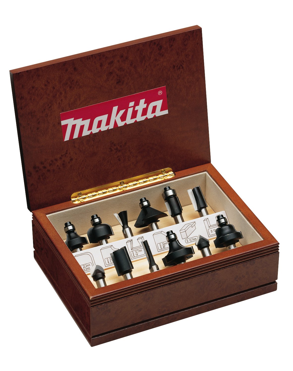 Набір професійних фрез Makita A-88054 Hm, 12 предметів, 8 мм
