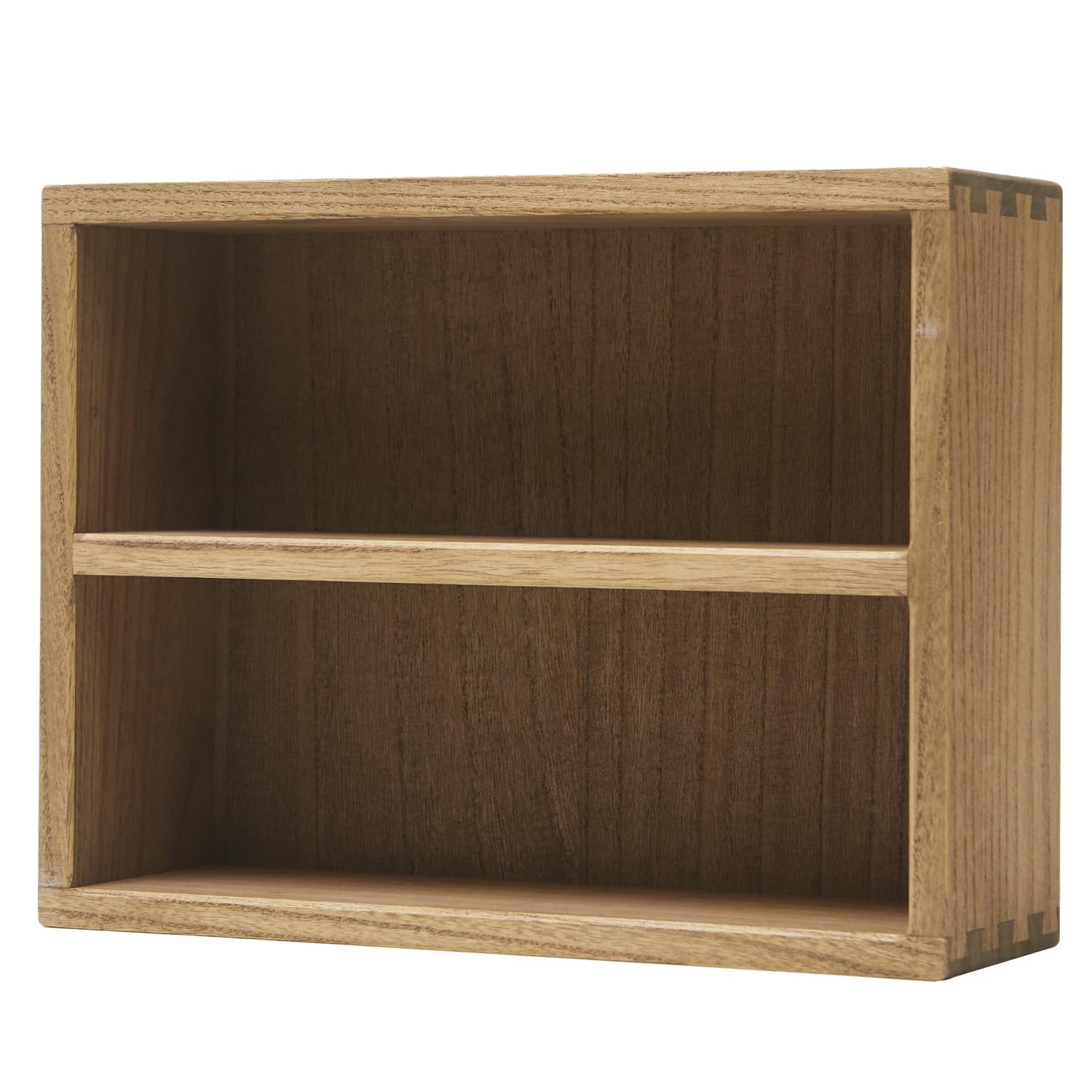 KIRIGEN 2-Tier Wooden Storage Cabinet, Solid Wood Kitchen Counter Organizer, Multi-Functional Storage Shelf for Mugs, Spices, Cosmetics, Coffee, Figure, Home Accessories Storage Rack(BZG-DBR)