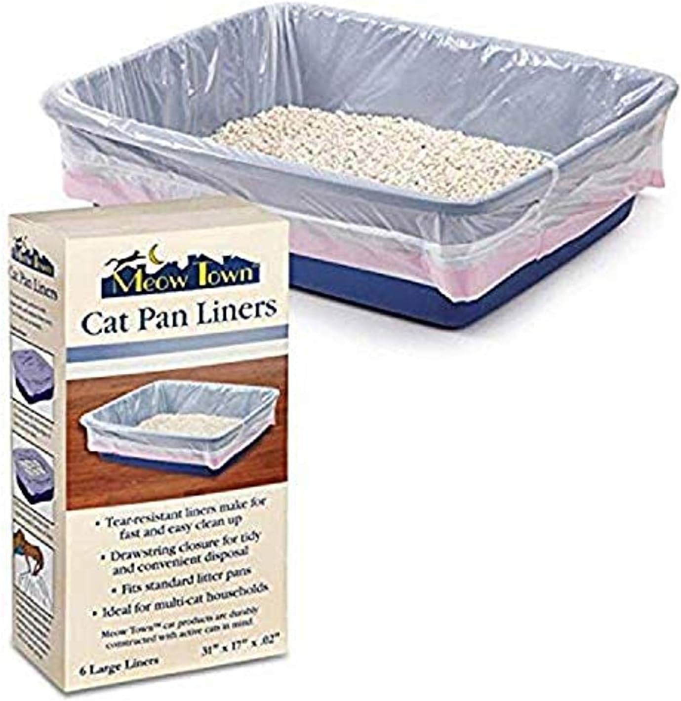 Meow Town MT Cat Pan Liners Large 30Pk