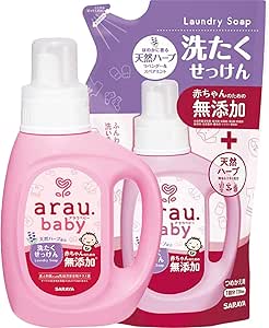 【セット品】 アラウベビー 洗たくせっけん 800ml + アラウベビー 洗たくせっけん つめかえ用 720ml 2点セット