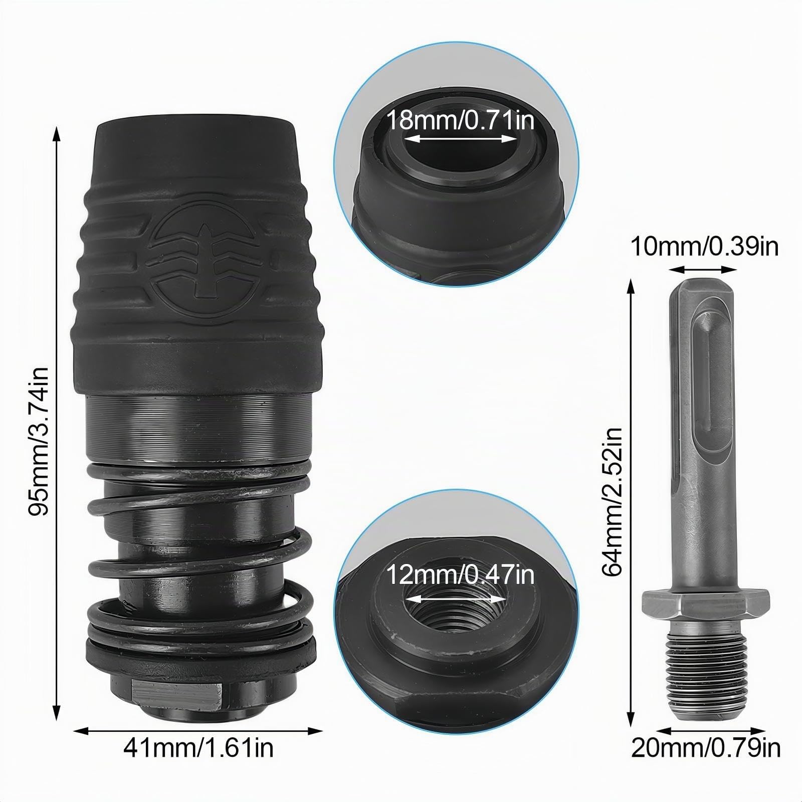 Mandrin SDS Max SDS Plus, Adaptateur SDS Plus SDS Max, Perforateur SDS Max, Outil Rapide de Conversion de Mandrin pour Tous les Forets SDS - Performance Supérieure et Changement Rapide et Facile
