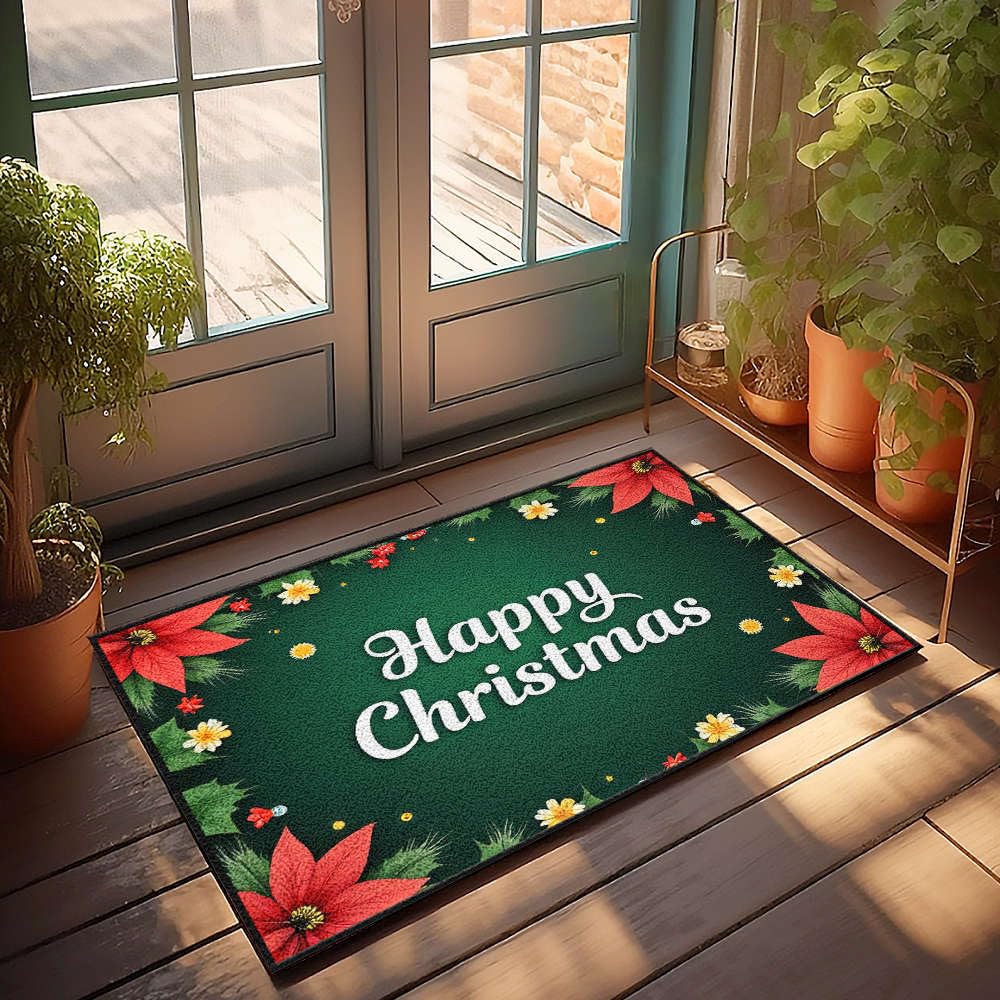 Paillasson d'entrée amusant grand tapis Welcome Home de Noël 65x90