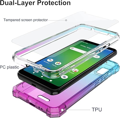 Miniatura 34 de Ailiber AT&T Calypso 3 (U328AA) - Funda con protector de pantalla, protección de estructura de doble capa, protección de TPU en las esquinas que