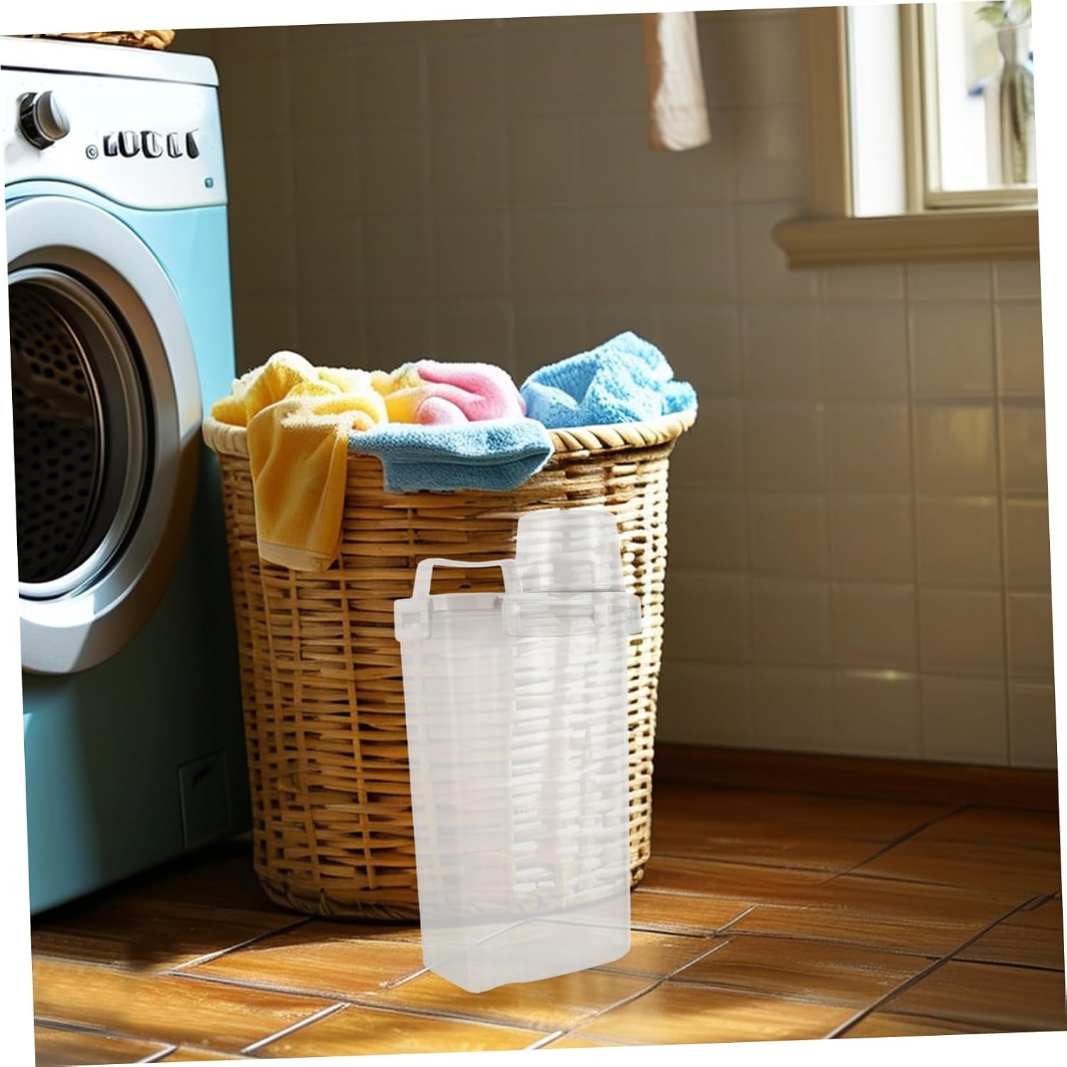 Leakproof Powder Canister Large Capacity Laundry Detergent Storage Box Plastic Liquid Soap Dispenser