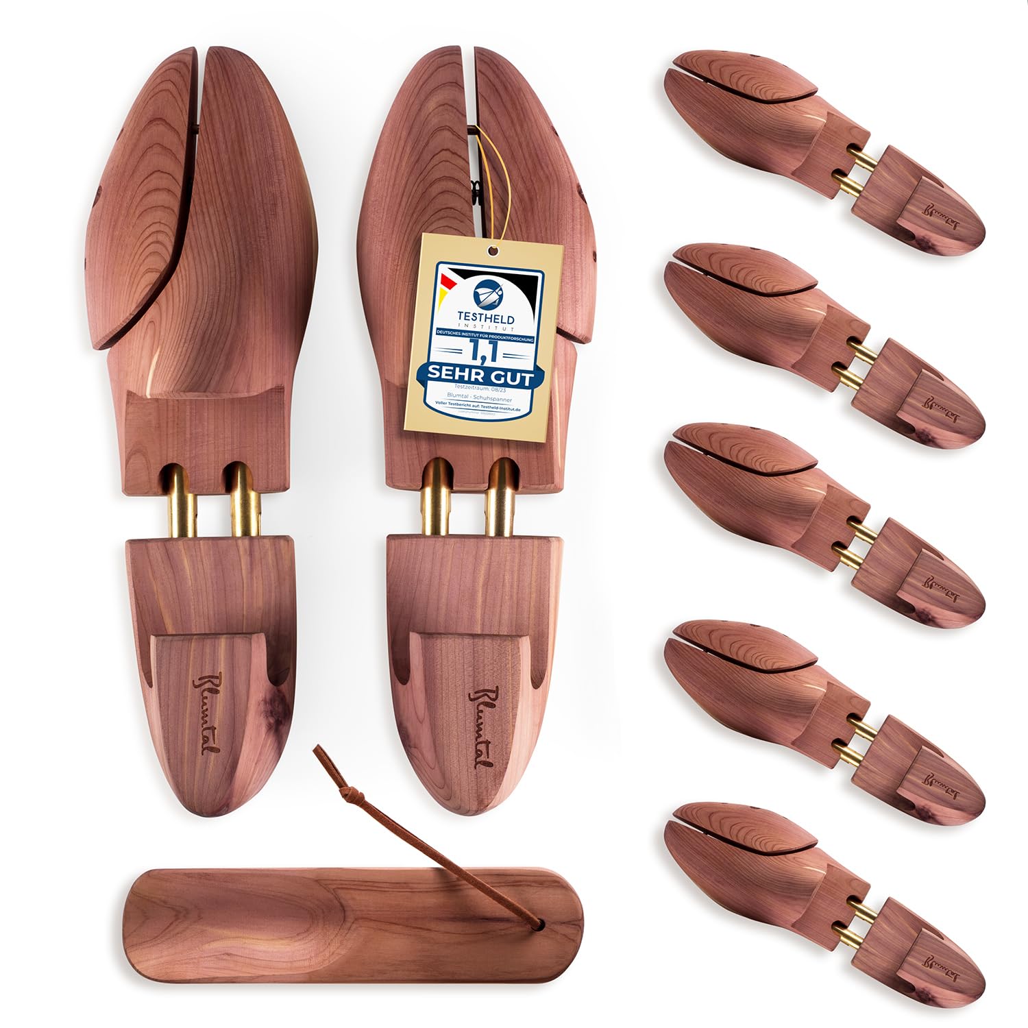 Blumtal Allarga Scarpe Uomo, Tendiscarpe - Forma Scarpe - Allargascarpe in Legno di Cedro con Calzante - Assorbe Umidità e Combatte Cattivi Odori