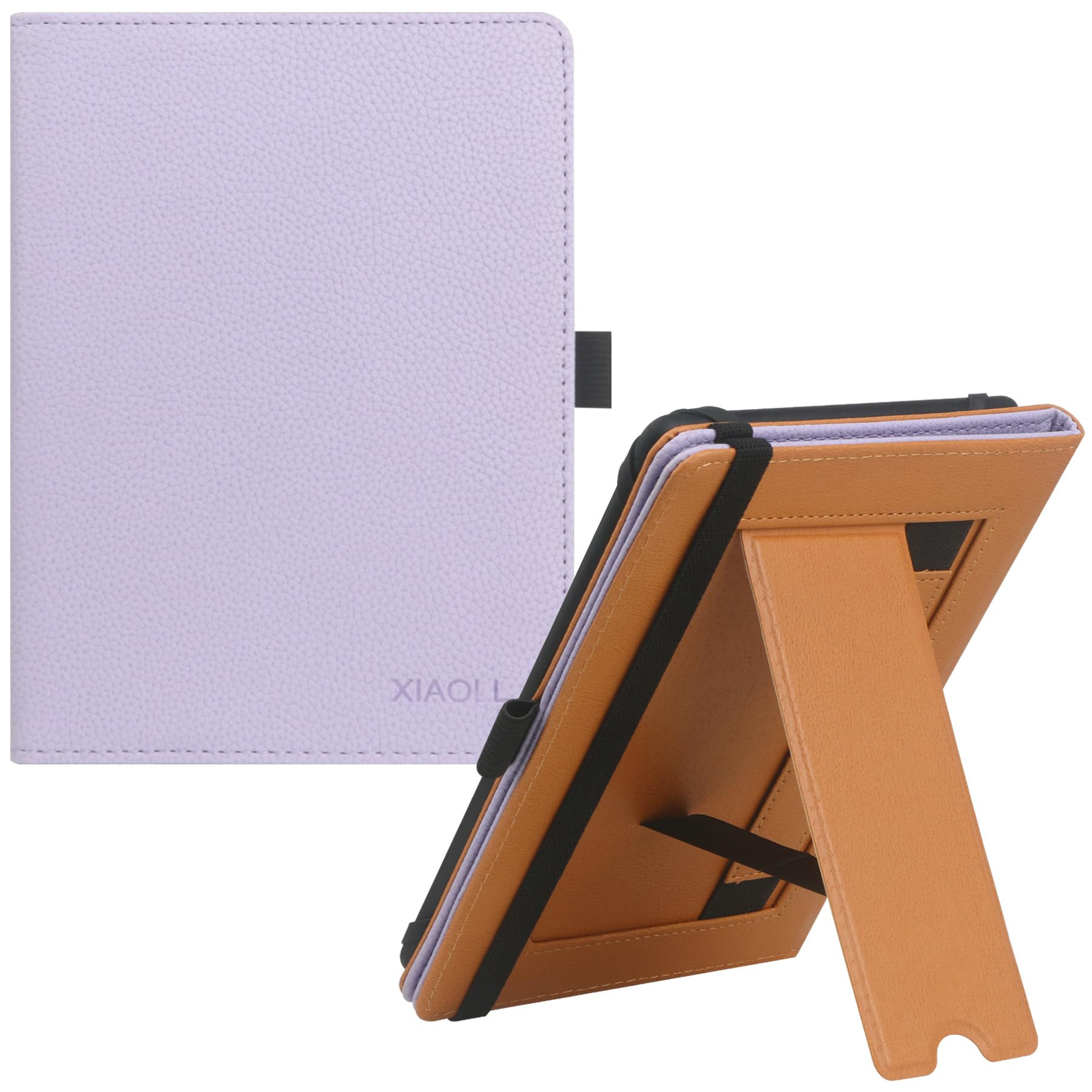 Universal Case for 6",6.8" E-Reader, Compatible with Paperwhite/Sony/kobo/Pocketbook/Nook/tolino 6-6.8inch ebook Reader,Premium PU Leather Cover with Hand Strap and Foldable Stand,Purple-image-26