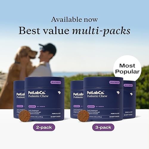 Miniatura 7 de PetLab Co Probióticos para perros - Apoya la salud intestinal la picazón en la piel las alergias estacionales y la levadura con cada sabroso