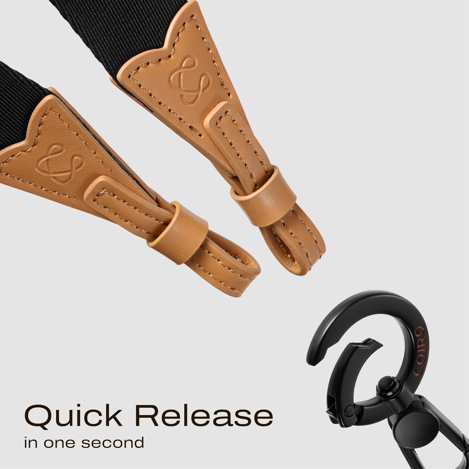 C Coiro Phone Strap Crossbody for iPhone, Samsung Universal Adjustable Clip and Go Phone Strap Hands Free Neck Lanyard