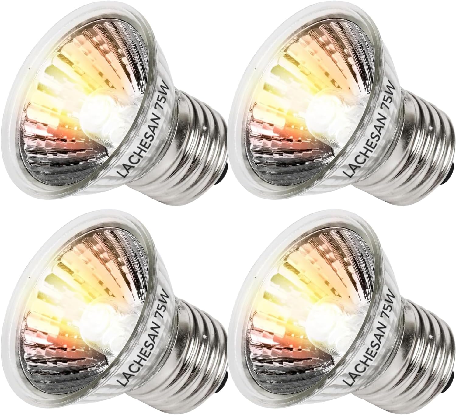 75W Uva Light Bulbs 4 Packs, Turtle Heat Lamp for Reptile