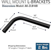 Vista 4 de AKIA SCREENS AK-ZLB10B - Pantalla de proyector universal de 10 pulgadas, soporte en L, kit de montaje para colgar en la pared, extensión ajustable