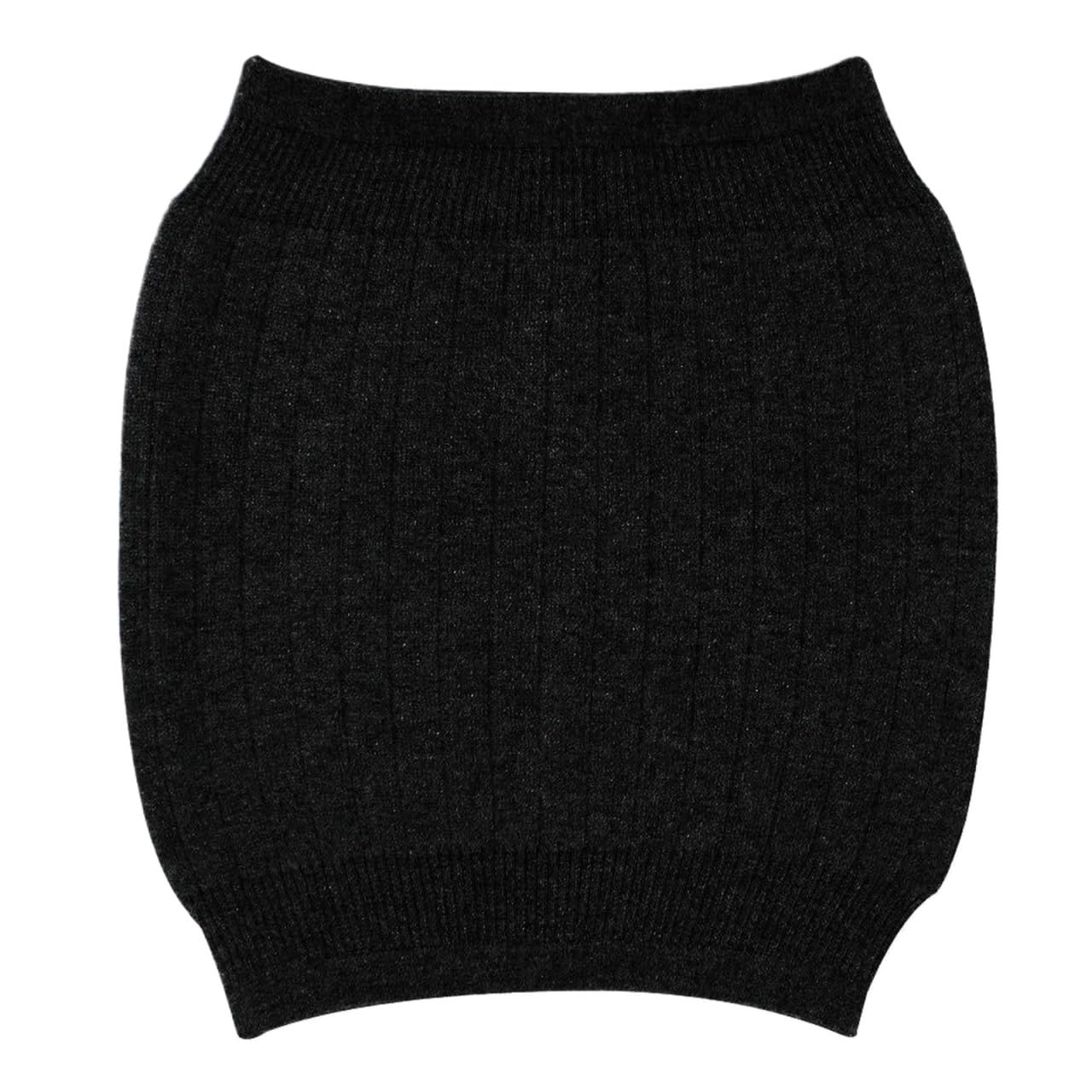 Fascia Lombare Cintura in Finto Cashmere Calda E Morbida con Supporto Elastico in Vita Supporto Schiena(Black,XL)