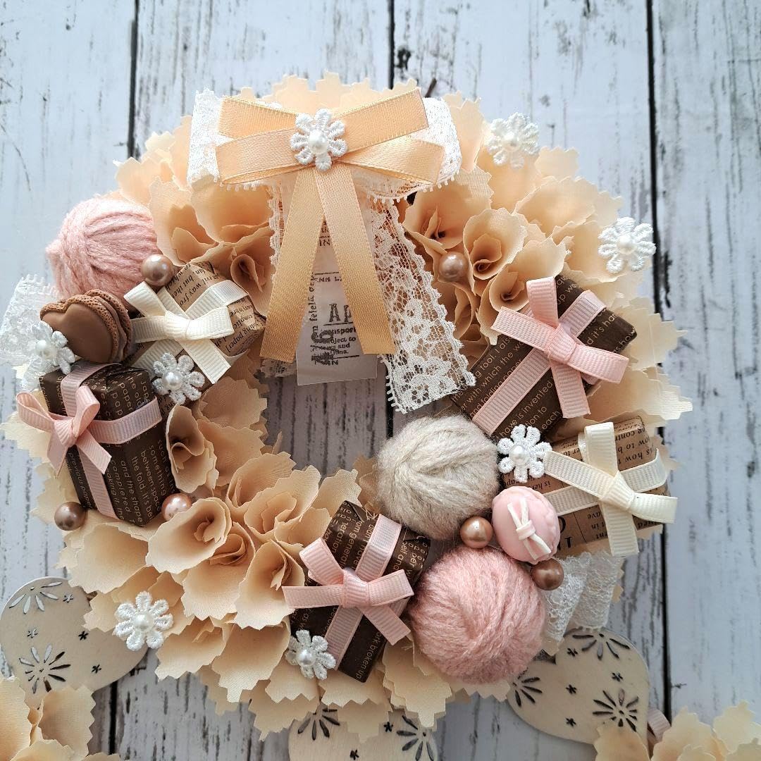 Amazon.co.jp: ファブリックリース布リース…*゜メルヘンガーランド