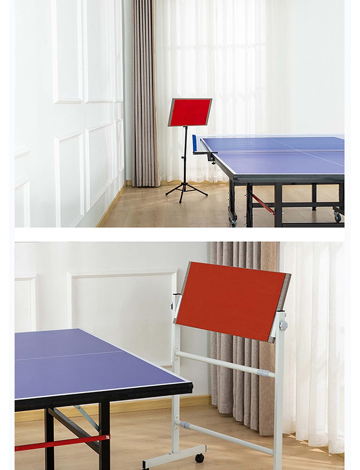 Tavola da ping pong per allenamento da solo, altezza regolabile a 360° con configurazione multi-angolo per auto-allenamento e esercizi per ictus