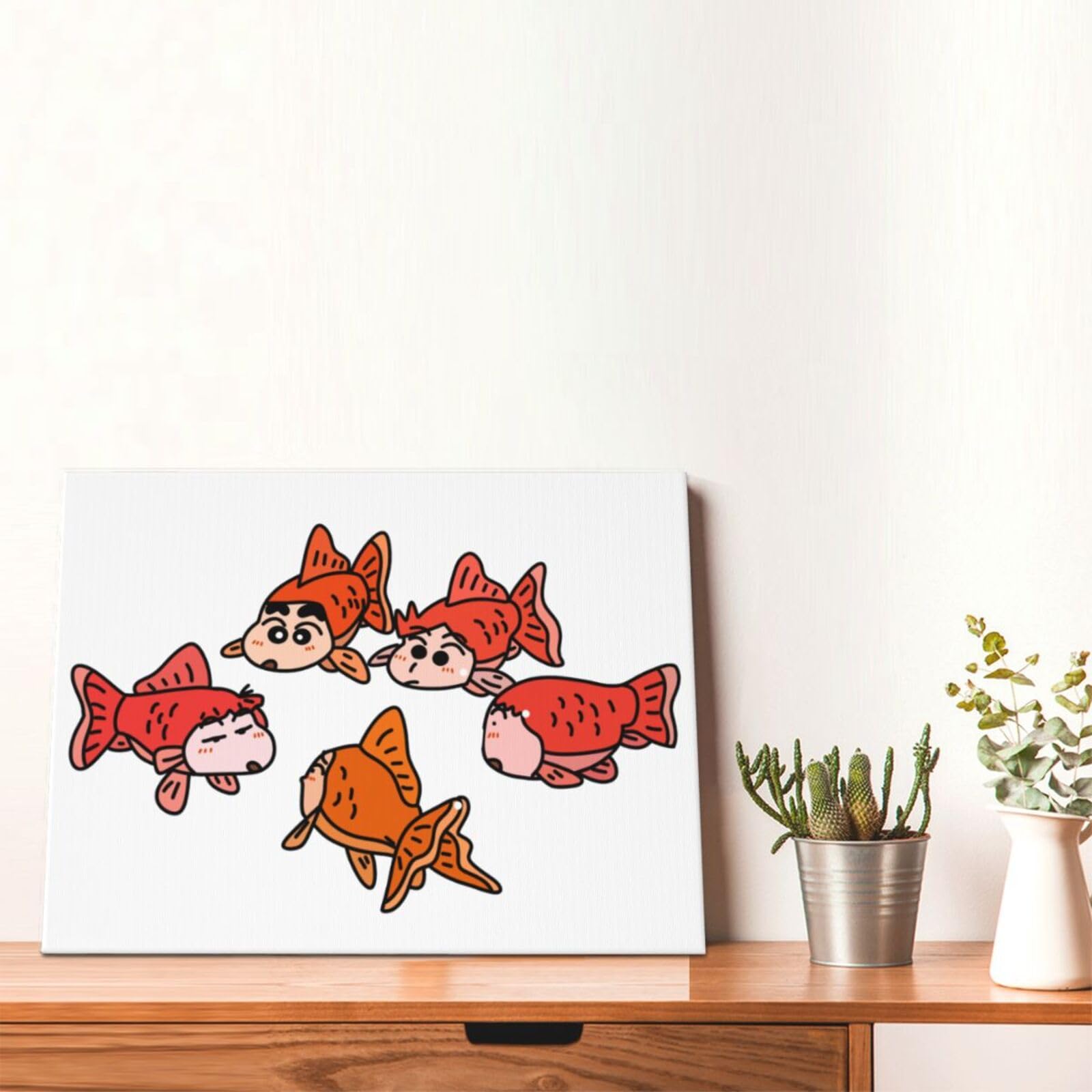 Amazon.co.jp: アートパネル クレヨンしんちゃん 魚 アートフレーム