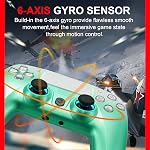 NBCP Game Controller for PS4, Gamepad Joystick Controllers for PlayStation 4,Turbo,1200mAh Battery/Dual Motors/6-Axis Gyro/3.5mm Audio Jack/Hall Effect Sensor (Dark Green)