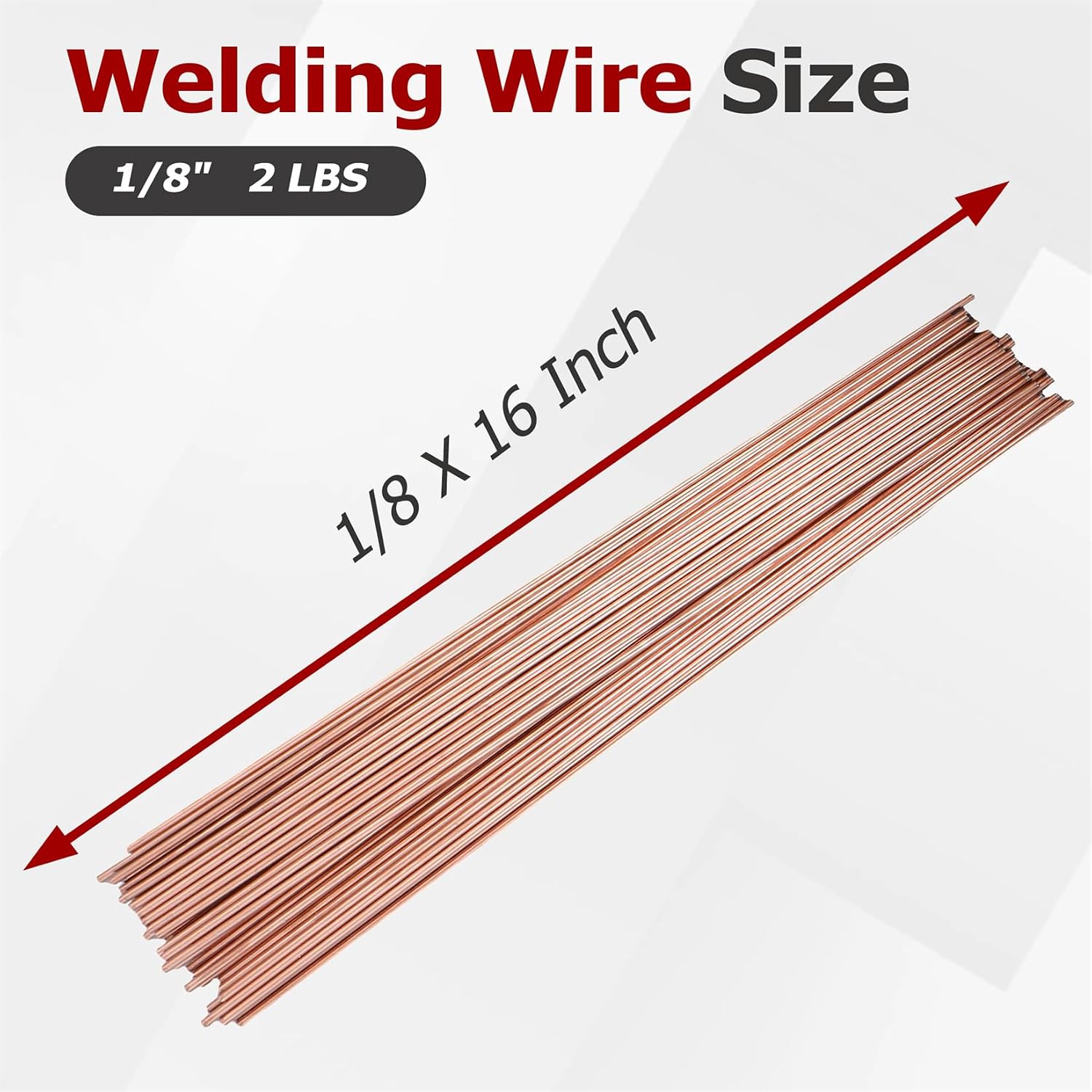findmall Welding Wire TIG ER70S-6 Carbon Steel Electrode 1/8 X 16 Inch 2Lbs | Fit for Industrial Maintenance, Shipbuilding, and Farm Equipment