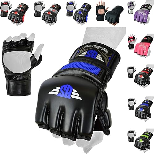 Miniatura 1 de BeSmart UFC - Guantes de kickboxing  Guantes de entrenamiento y entrenamiento de artes marciales mixtas, hombres y mujeres adultos