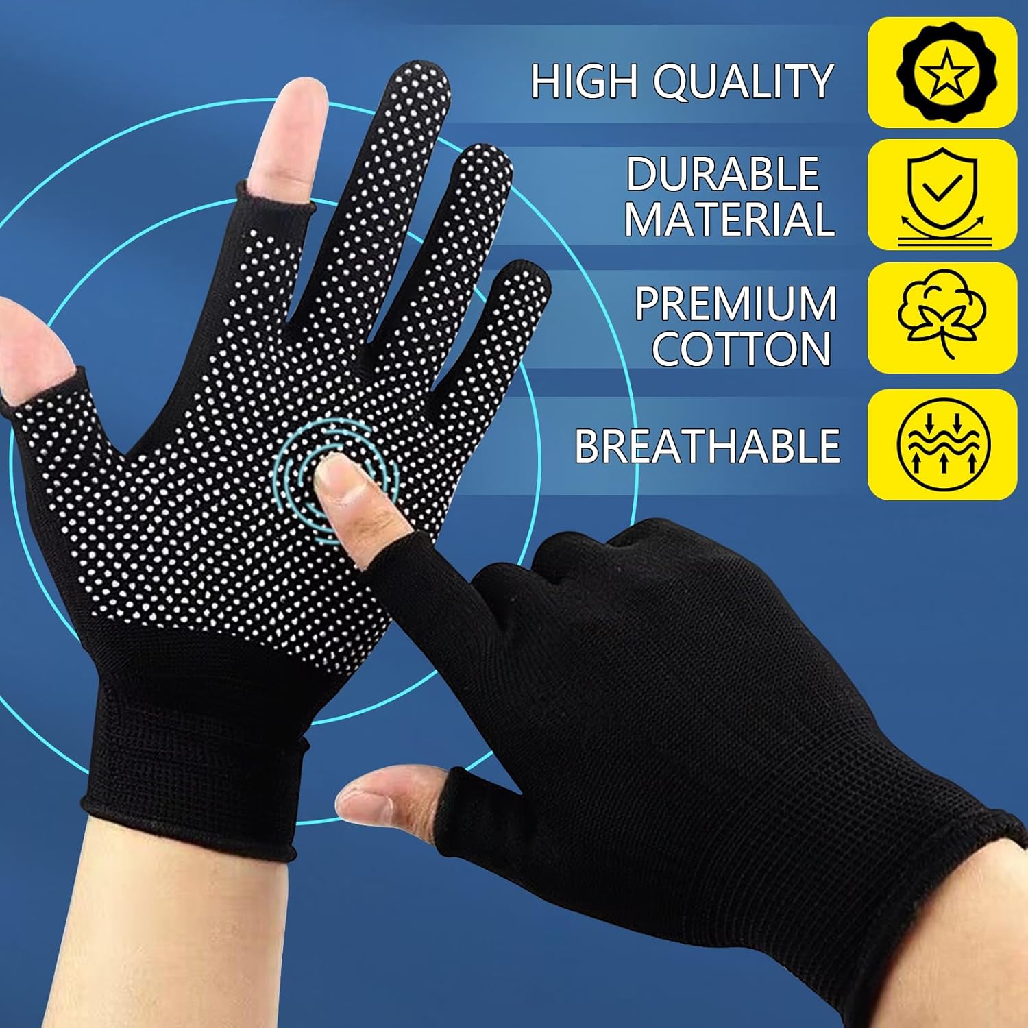 Winter Touchscreen Gloves for Women and Men, Anti-Slip Light Weight Half-Finger Gloves for Hiking, Warm Glove Cycling Driving, Cold Weather, Running, Outdoor Sports, Daily Work - Image 8